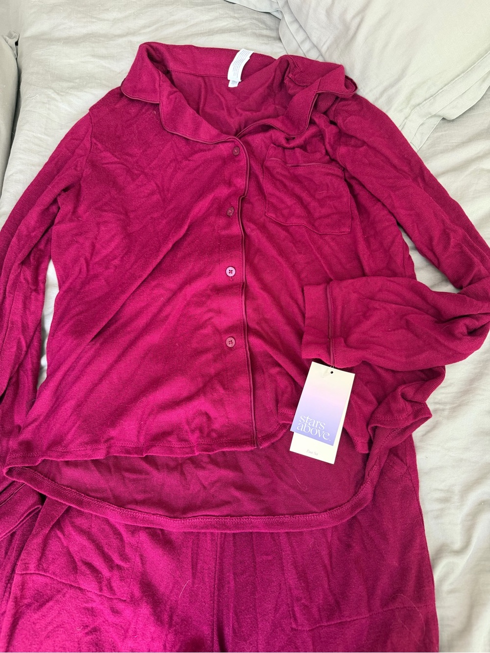 NWT! Stars Above 2 piece pajama set. Long sleeves and pants. Burgundy.